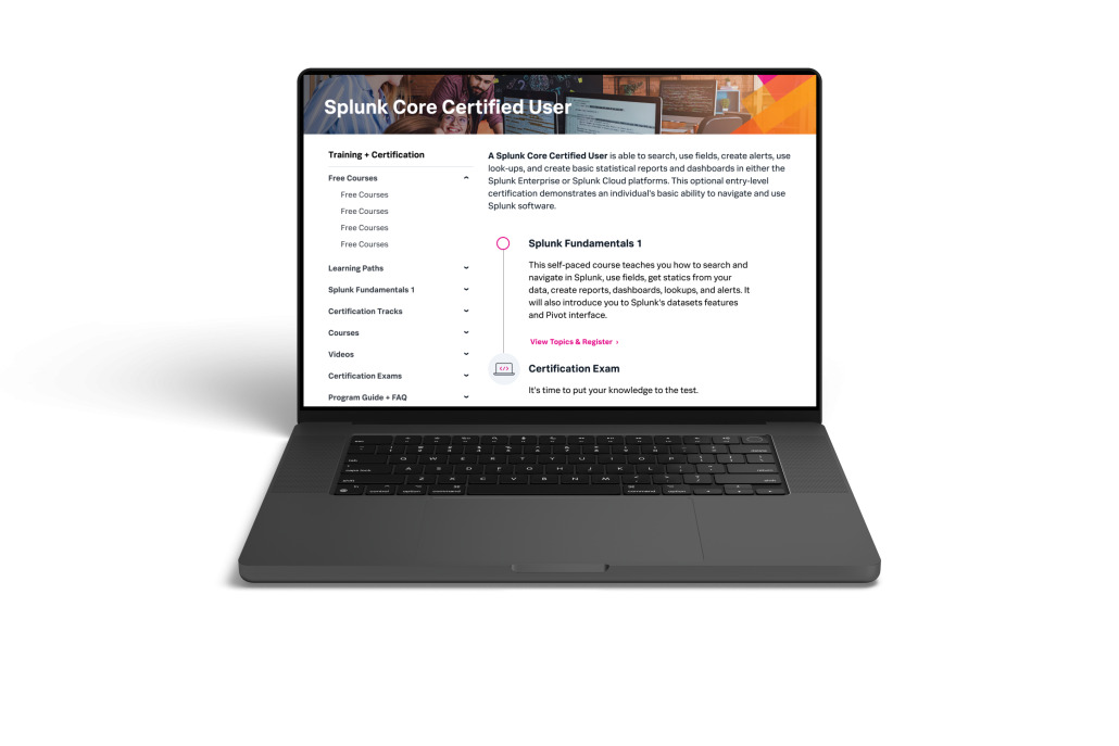 Training and Certifications Mockup