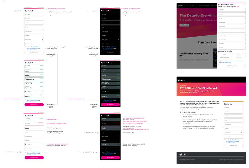 splunk forms design